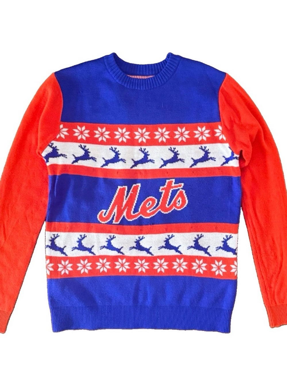 New York Mets Ugly Sweater. Size S. Comes with wires & lights. Great condition